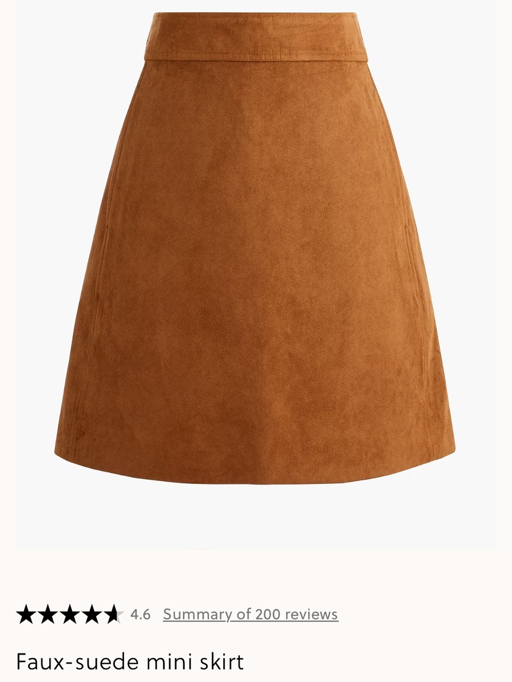 J. Crew Faux-Suede Mini Skirt in Chestnut